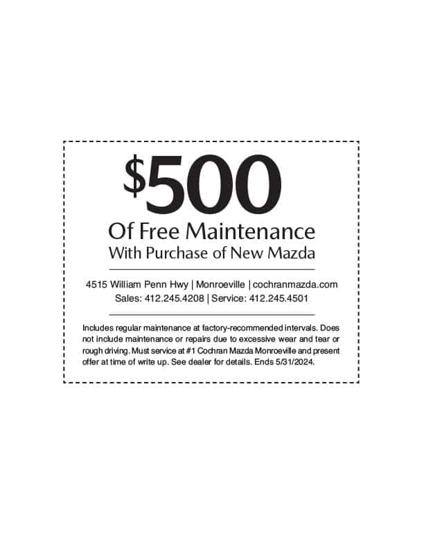New Building Coupon 1 Cochran Mazda