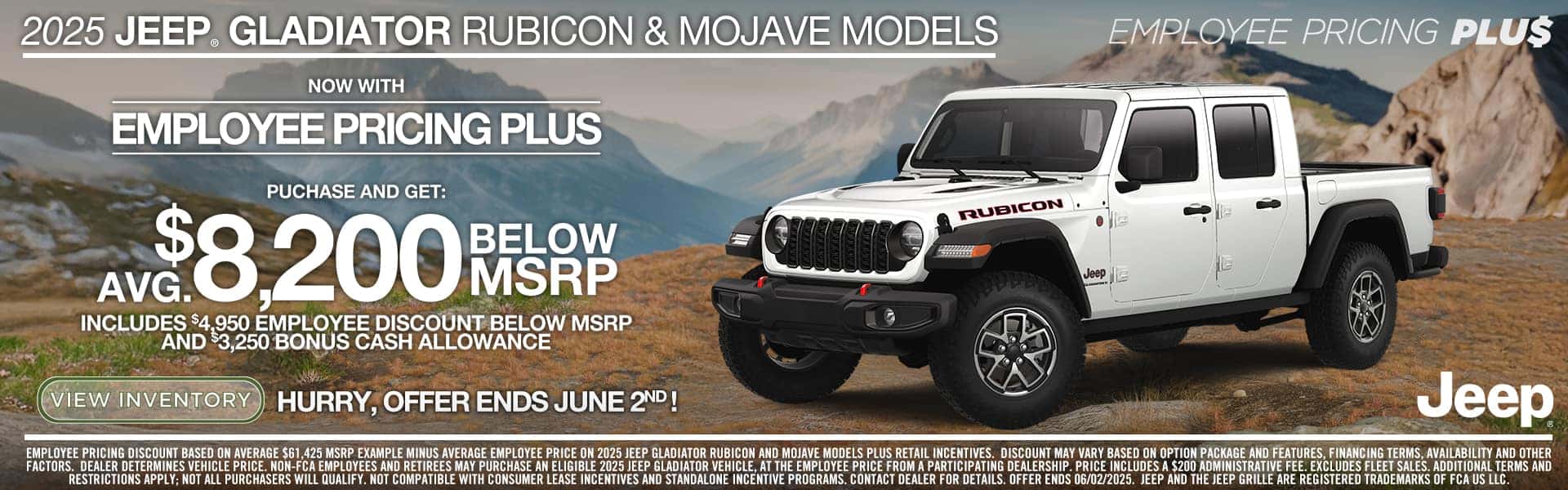 2025 Jeep Gladiator Rubicon & Mojave Models