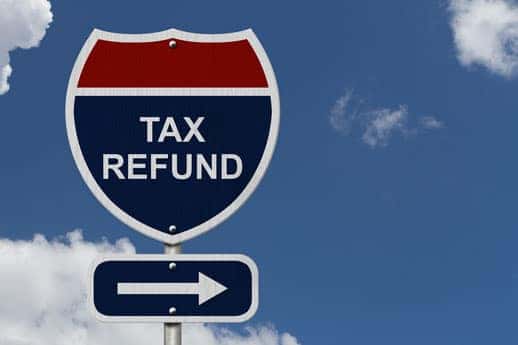 Tax Refund Road Sign