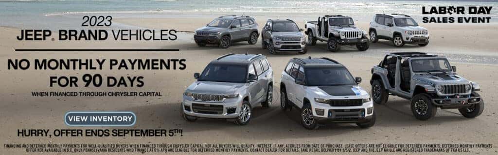 2023 Jeep Labor Day Sale Banner
