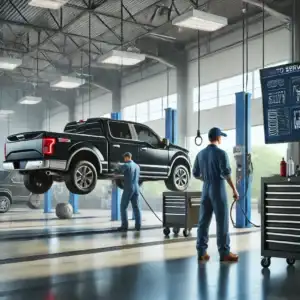 Chrysler service bay artwork for blog