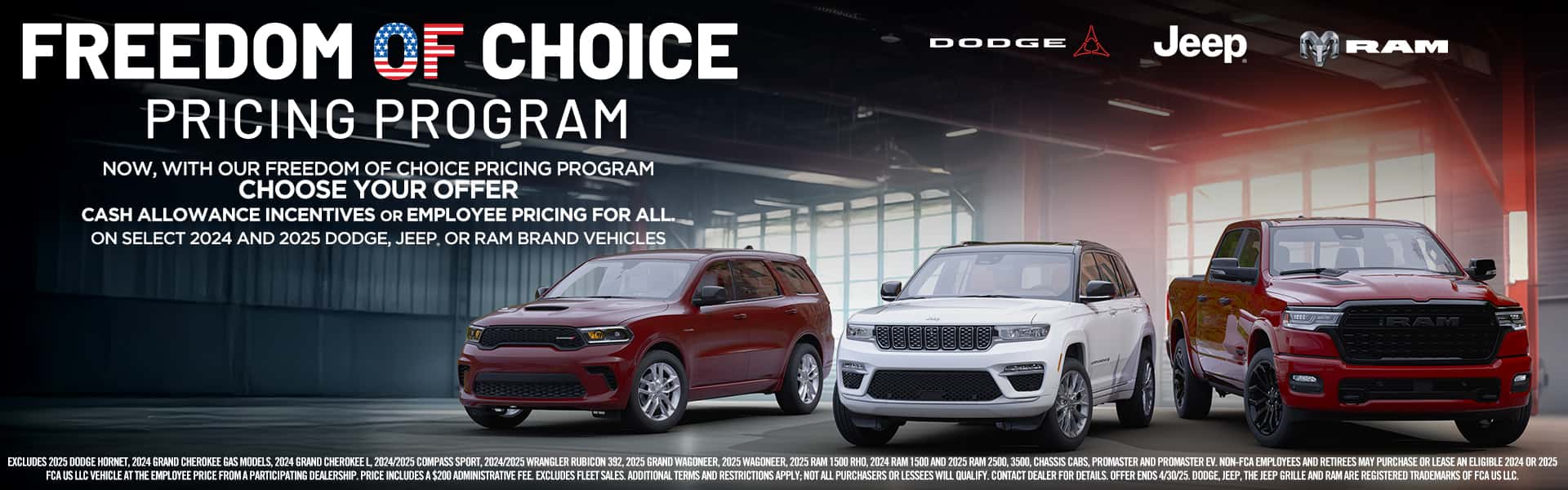 Freedom of Choice Pricing Program