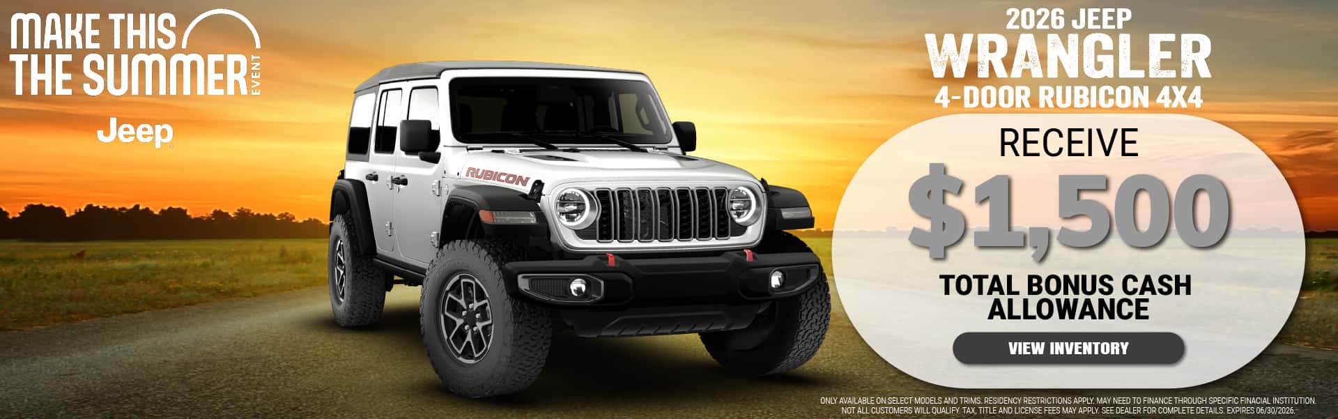 2 2026 Jeep Wrangler - June 2026 Incentives
