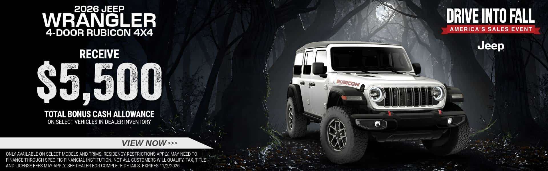 2026 October Incentives - 2026 Jeep Wrangler