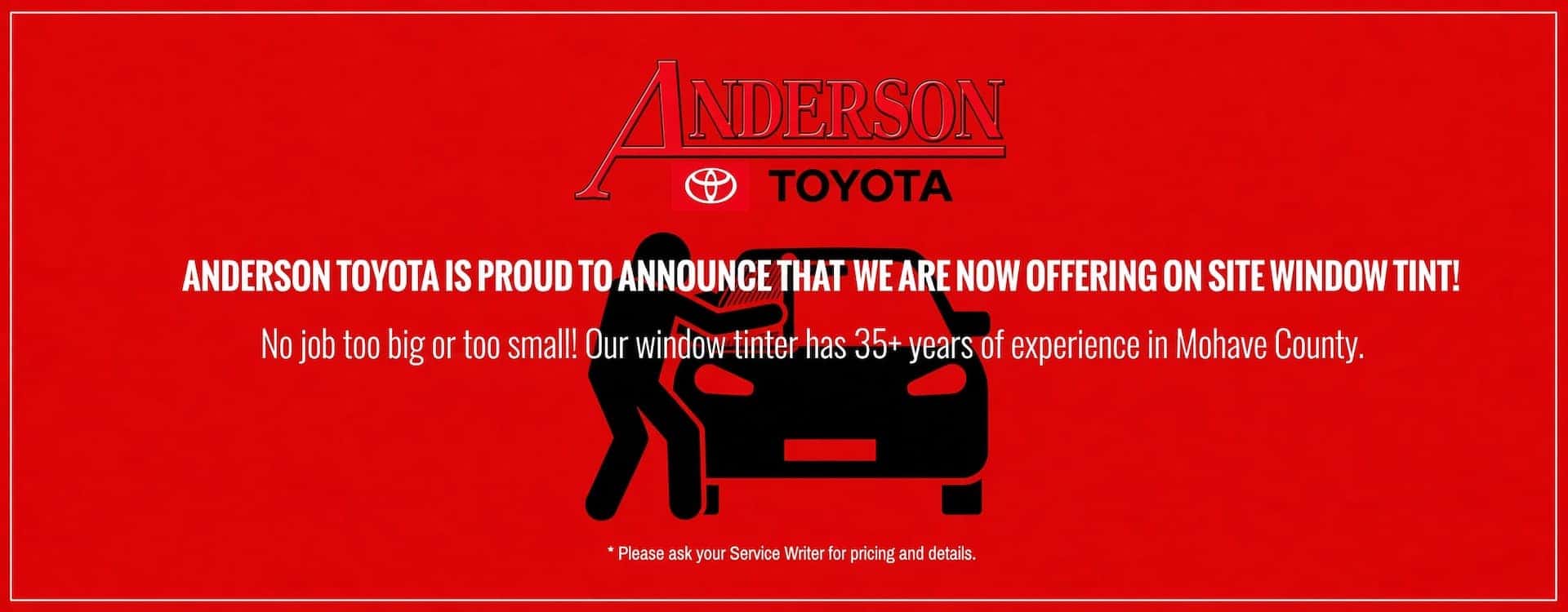 Anderson Toyota Window Tint