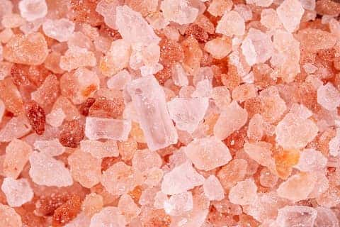 Close-up of the salt at the louisville salt cave