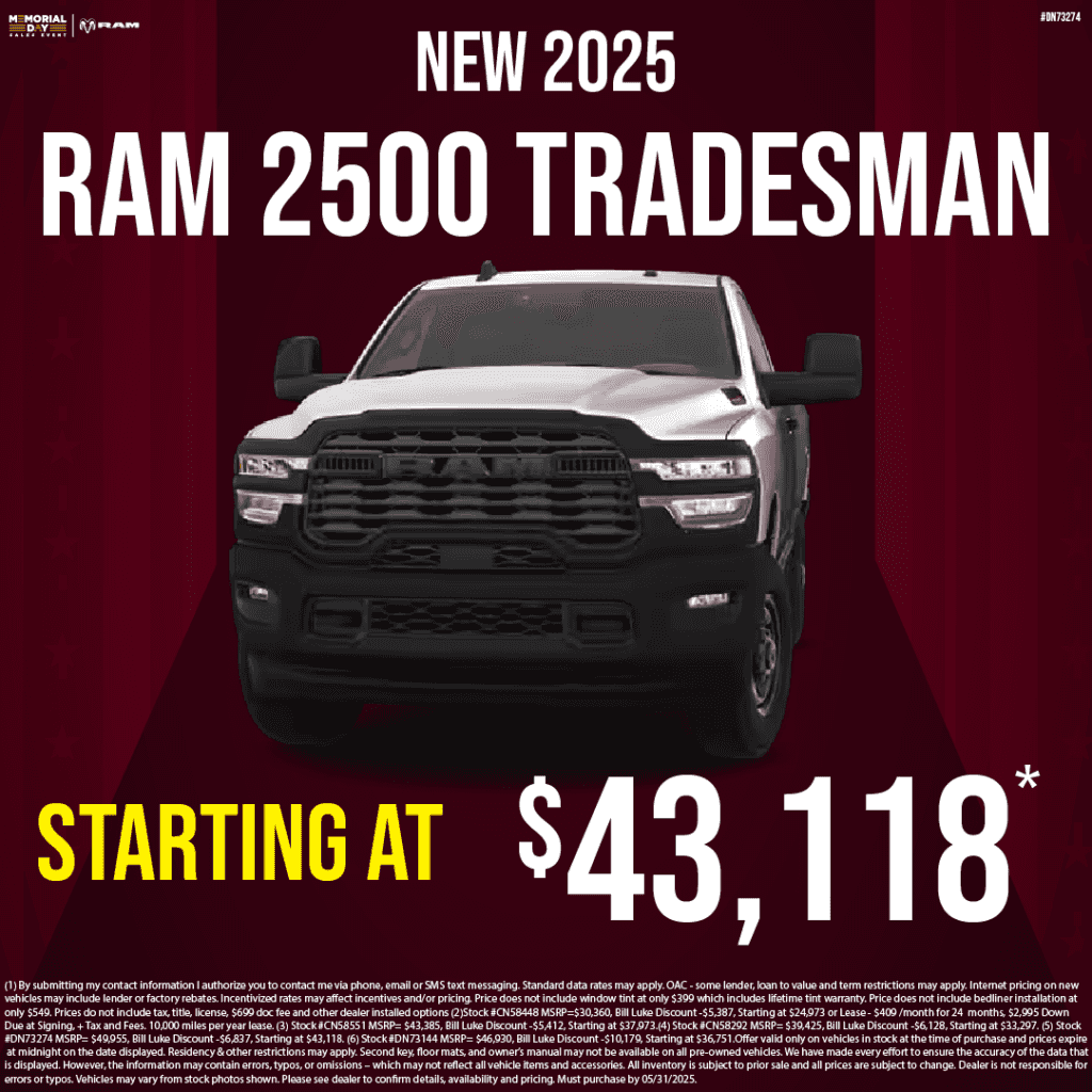NEW 2025 RAM 2500 TRADESMAN REGULAR CAB 4X2 8' BOX