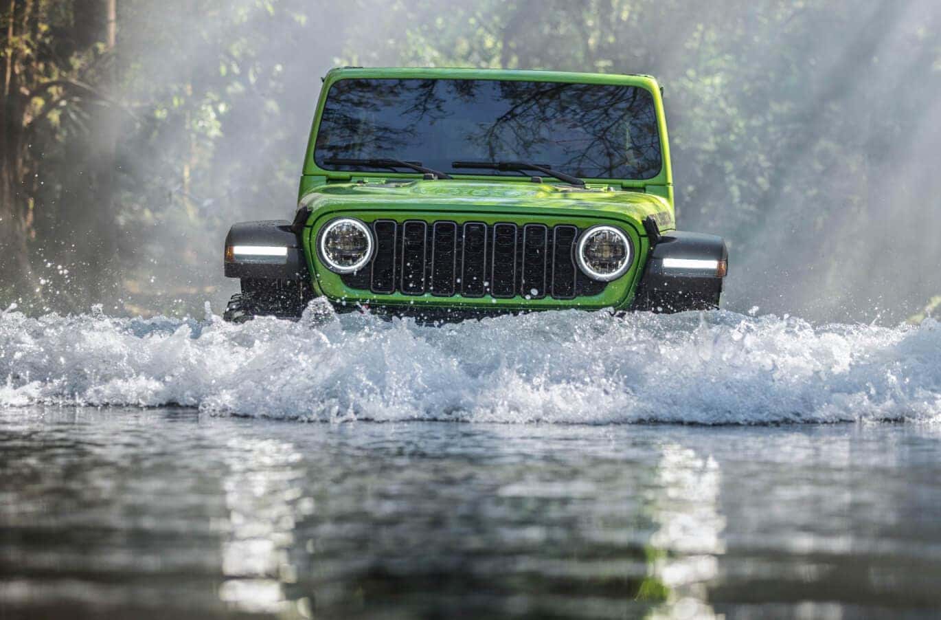 Jeep Wrangler driving through high waters