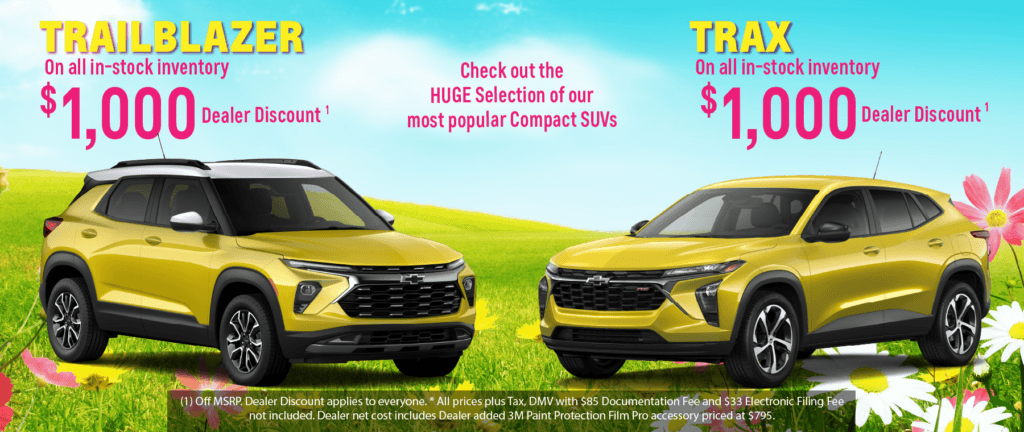 Trax & Trailblazer Savings!
