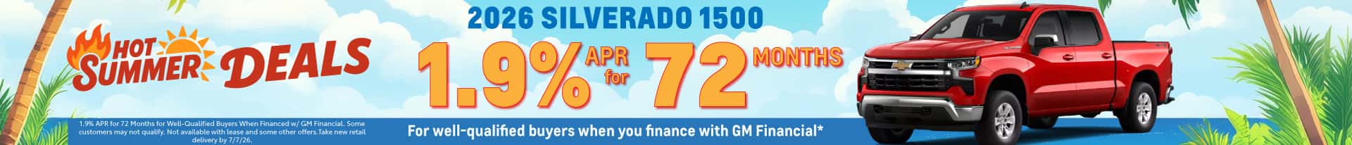 Hot Summer Deals! - Silverado 1500 Special APR Finance Offer