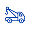 Blue Tow truck Icon