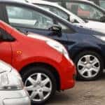 Line of used cars
