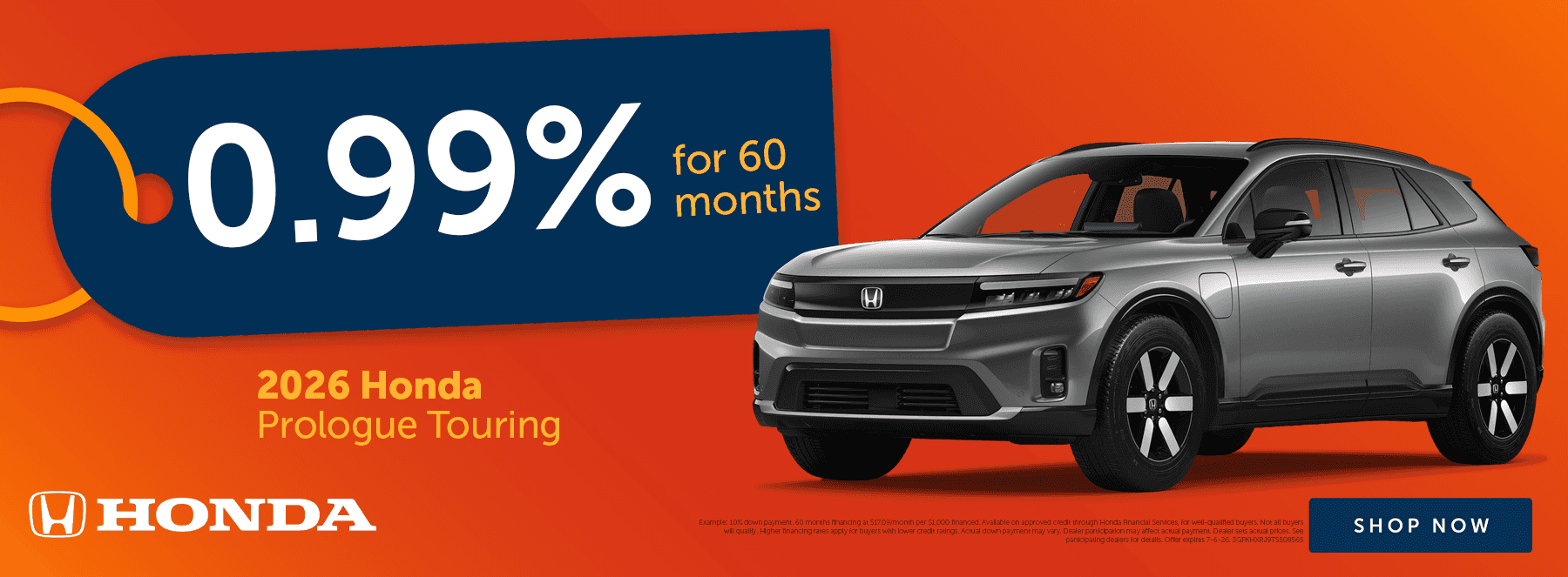 Low APR on New Honda Prologue