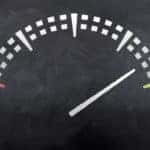 Gas Gauge drawn on chalkboard