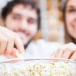 couple eating popcorn