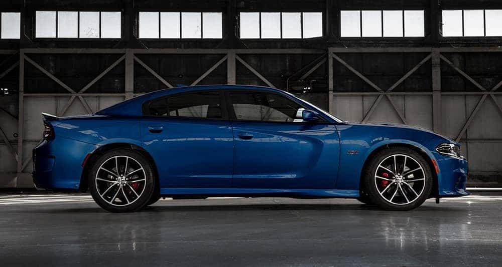 2018 Dodge Charger Blue Facing Right