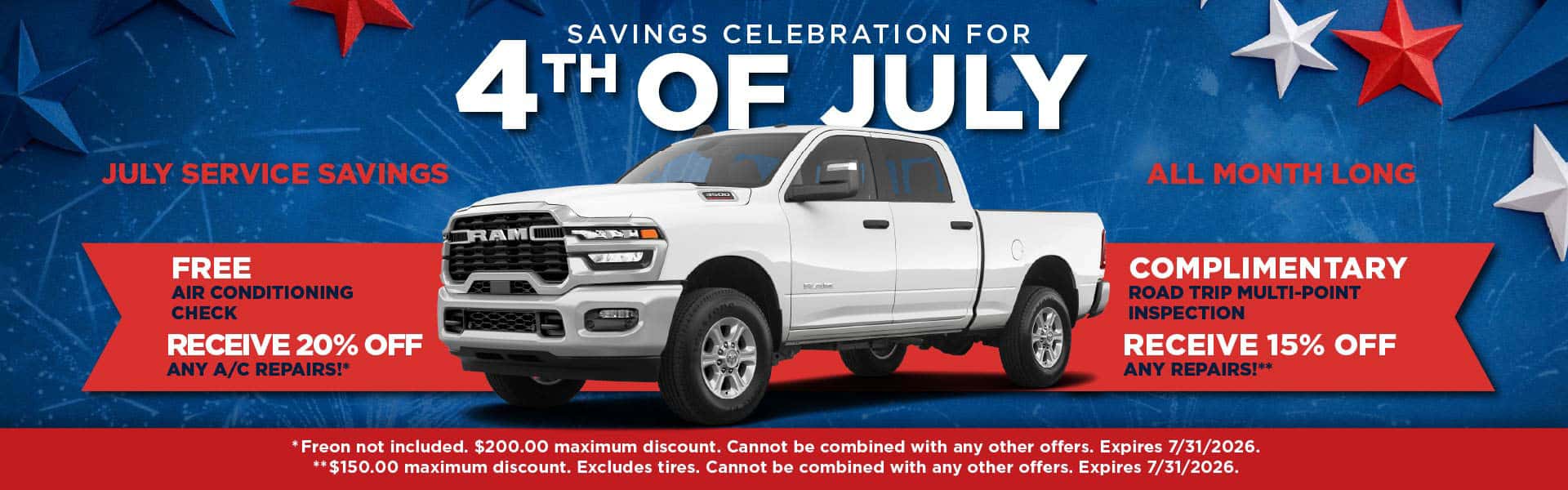 July 4th Savings Celebration
