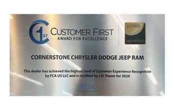 Mopar Customer First Award to Chrysler Dodge Jeep Ram