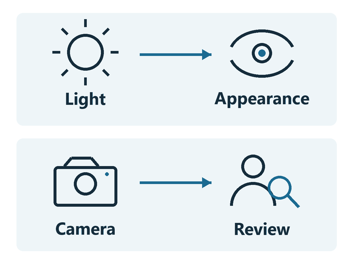Appearance versus inspection.