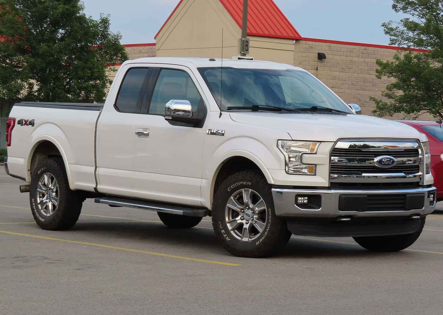 White 2015 Ford F-150 Lariat SuperCab 4x4 parked in Pennsylvania