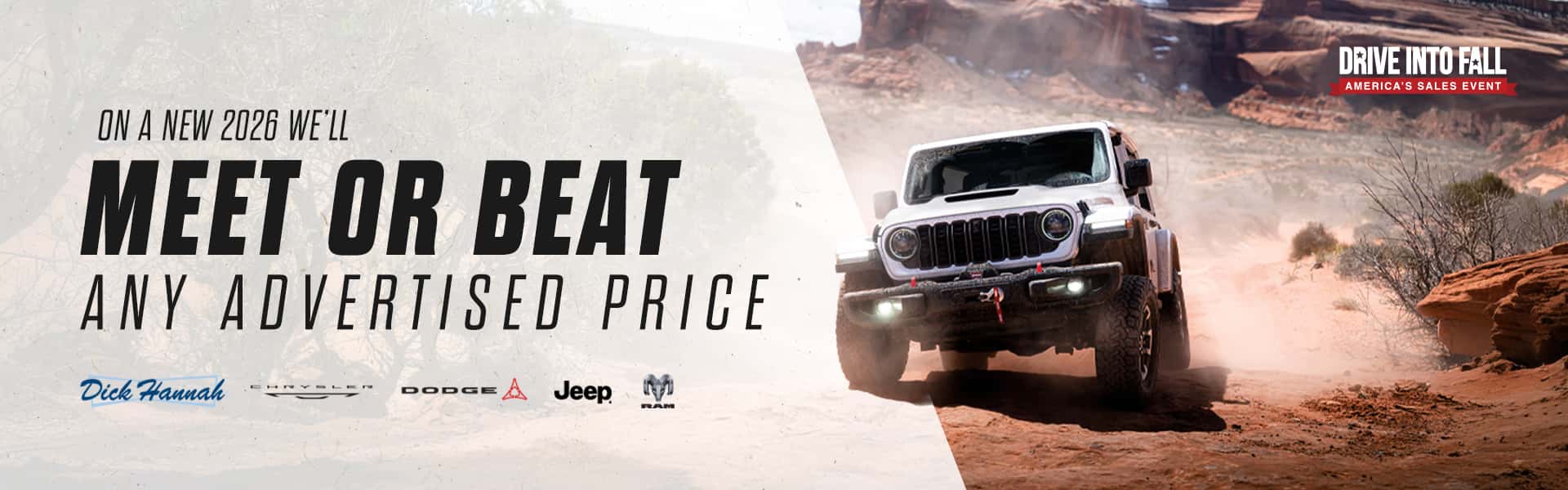 WE'LL MEET OR BEAT ANY ADVERTISED PRICE ON A NEW 2026
