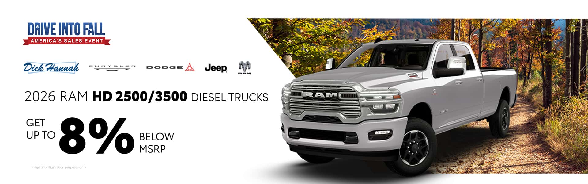 8% OFF MSRP ON 2026 RAM HD 2500/3500 DIESEL TRUCKS