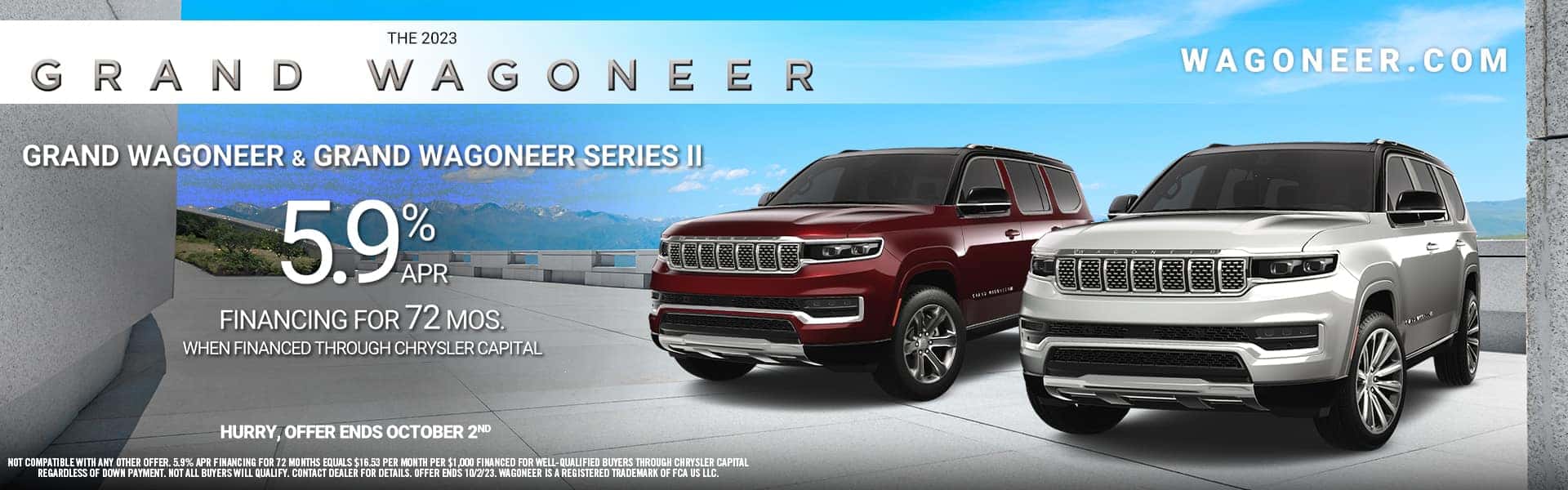 GRAND WAGONEER & GRAND WAGONEER SERIES II 5.9% FINANCING FOR 72 MOS.