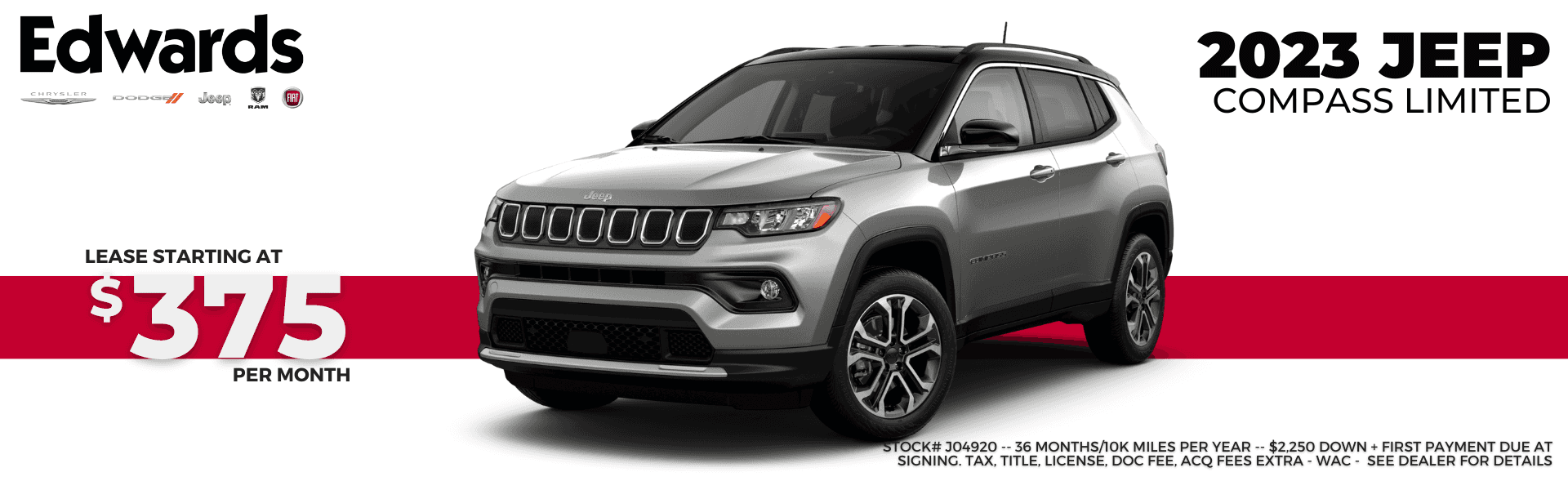 Lease a 2023 Jeep Compass Today!