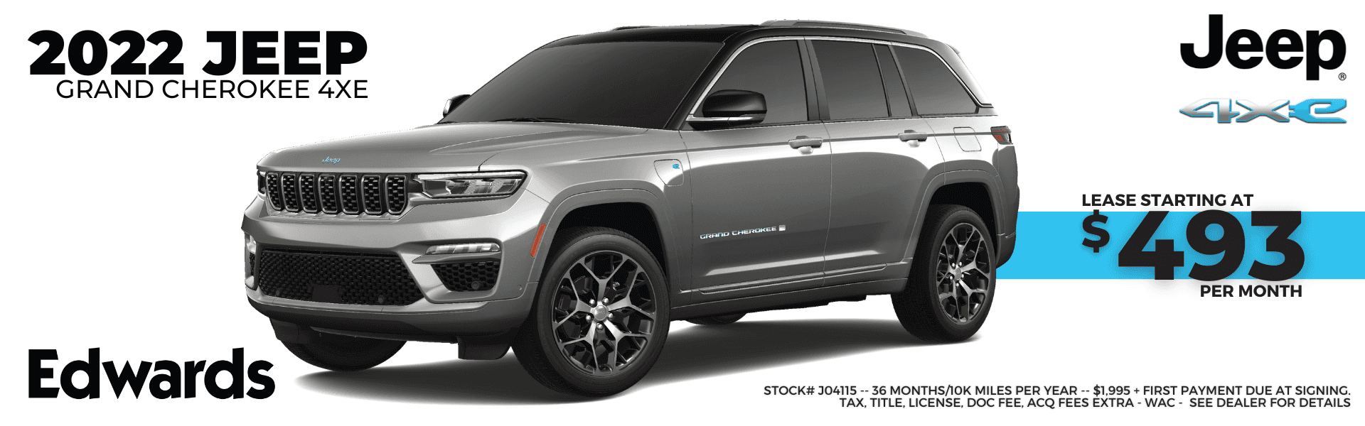 Lease a 2022 Grand Cherokee 4xe today!