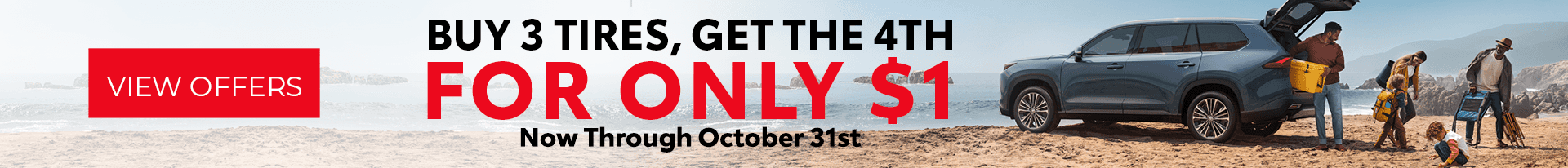 Toyota Tire Offer October Desktop Banners