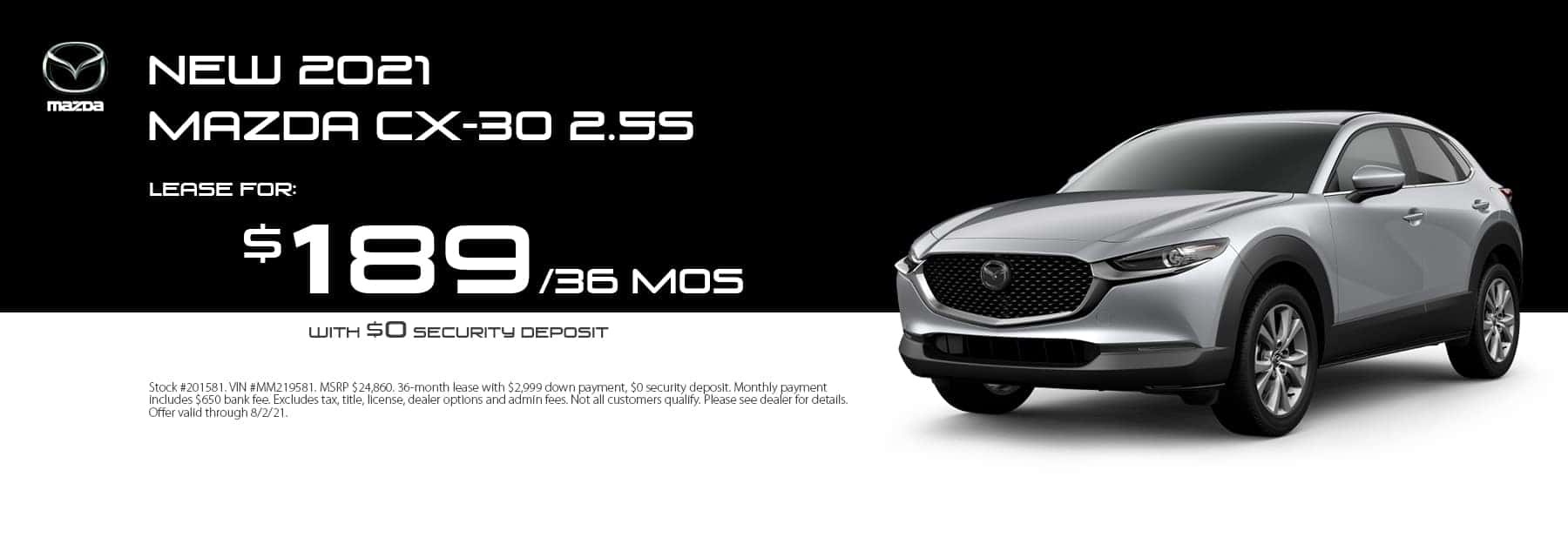 Mazda CX30 Lease Special Garden City Mazda