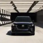 2026 Mazda CX-70 driving through tunnel showcasing sleek design around Hempstead NY