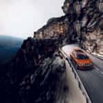 2019 Nissan Rogue driving on mountain road