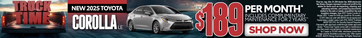 New 2025 Corolla LE 