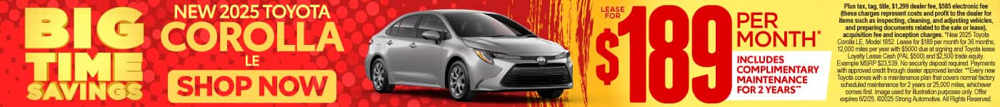 New 2025 Corolla LE 
