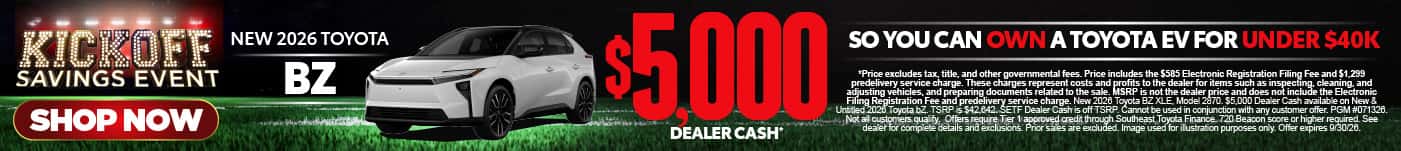 2026 Toyota BZ $5000 Dealer Cash*