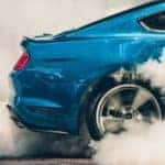 Picture of 2019 Ford Mustang Blue with Tires Smoking