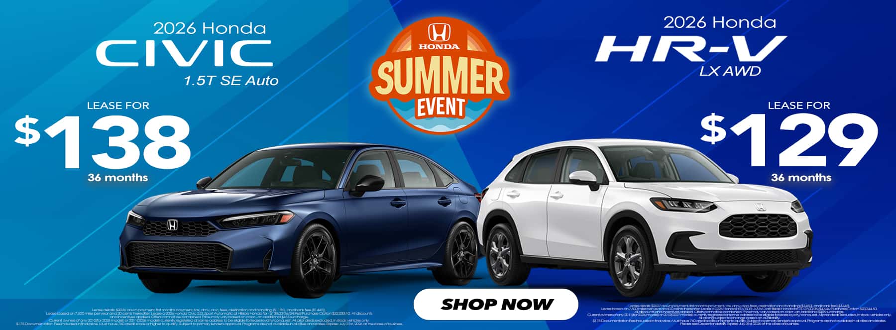 julyHondaCivicHondaHrvLeaseHillsideHonda
