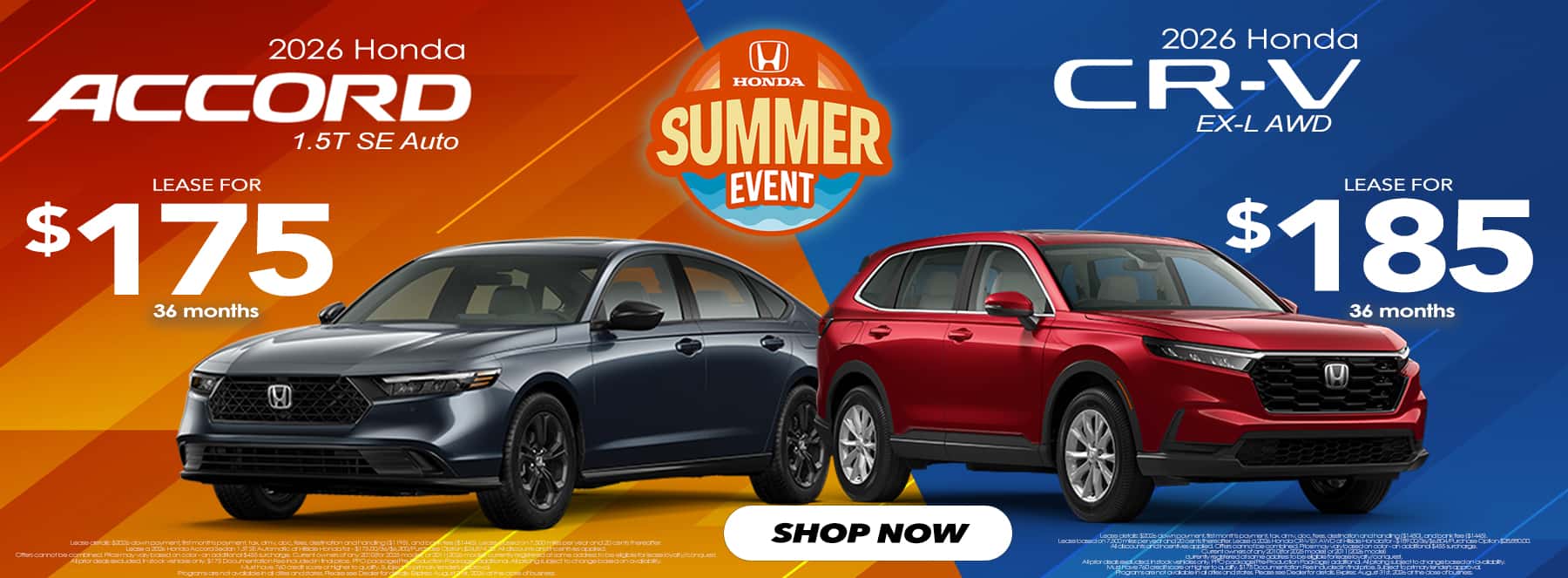 HondaAccordandHondaHRVLeaseOffer