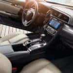 2018 civic sedan front passenger point of view with beige interior