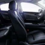 Interior view of civic front and back seats