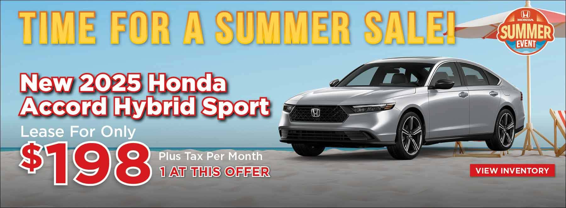 Time for a summer sale Accord Hybrid Offer