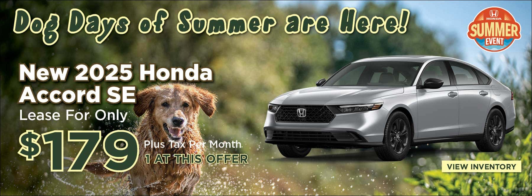 Dog Days of Summer Accord Offer