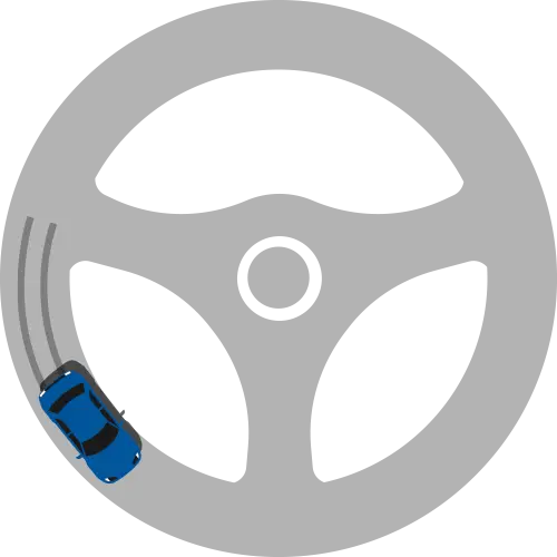 Vehicle inside Steering Vehicle icon