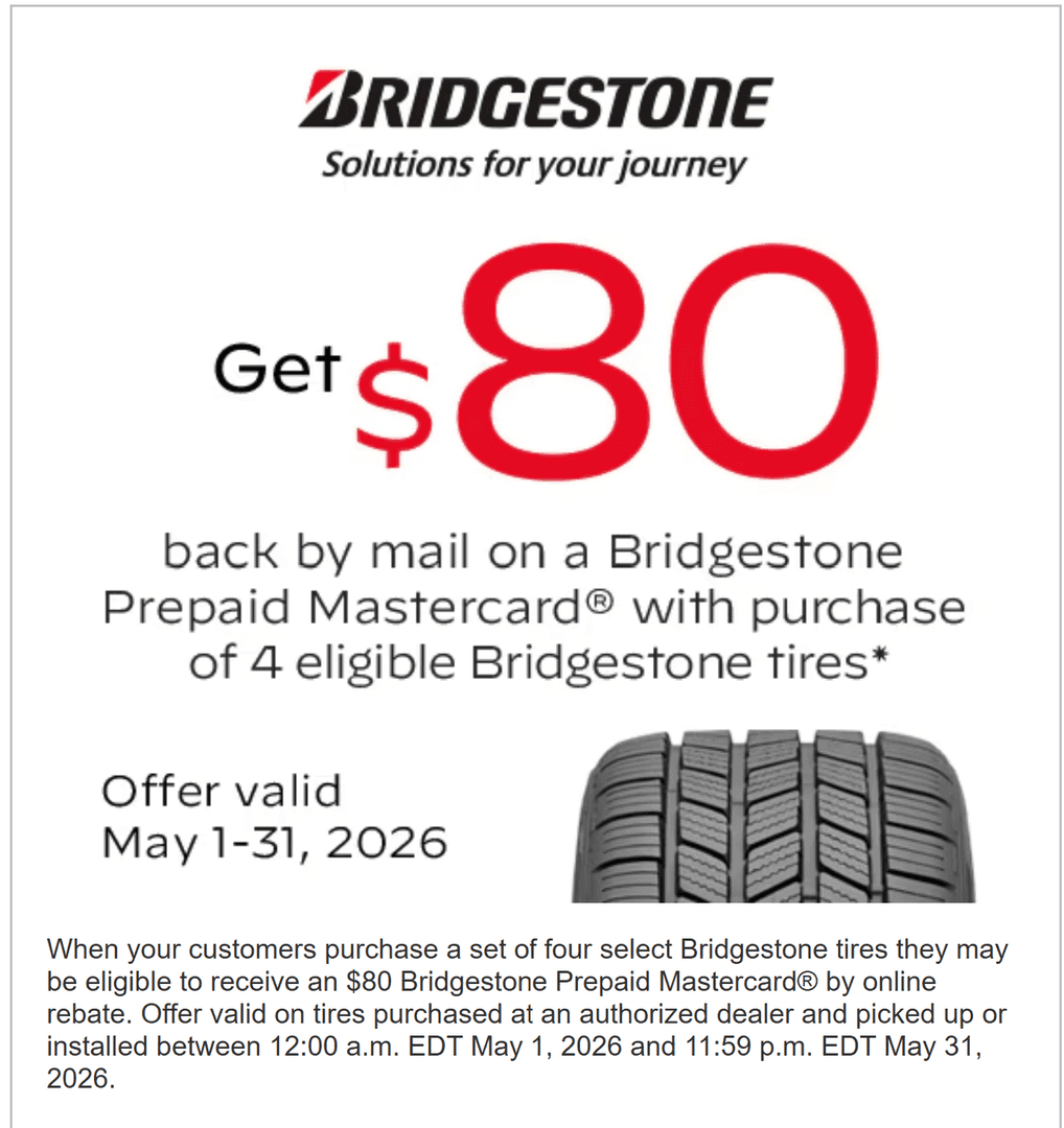 bridgestone tire offer