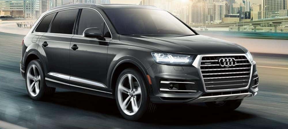 Audi driving in city