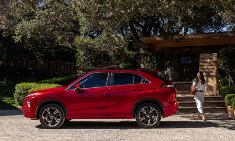 2023 Mitsubishi Eclipse Cross side view parked at lodge
