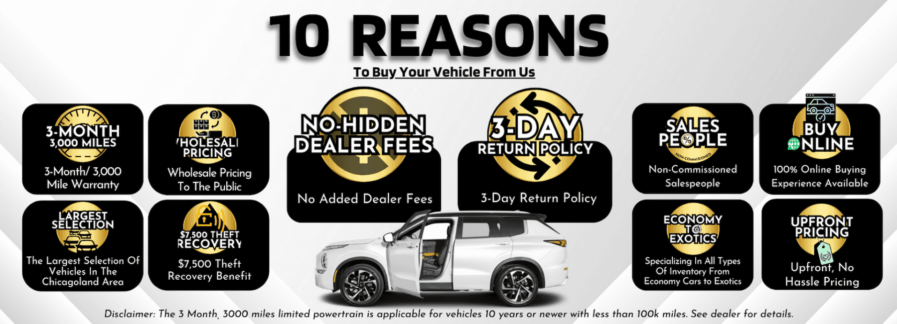 10 REASONS To Buy Your Vehicle From us