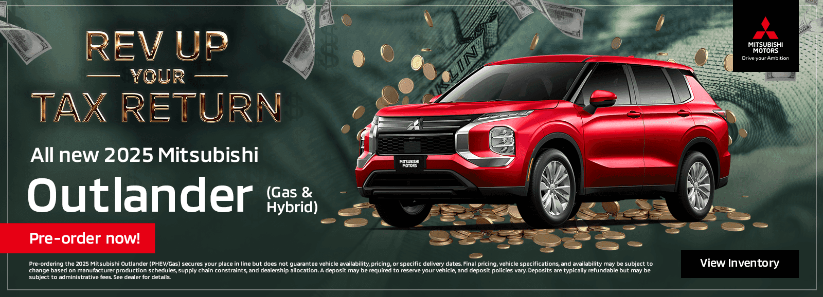 All new 2025 Mitsubishi Outlander (Gas & Hybrid)