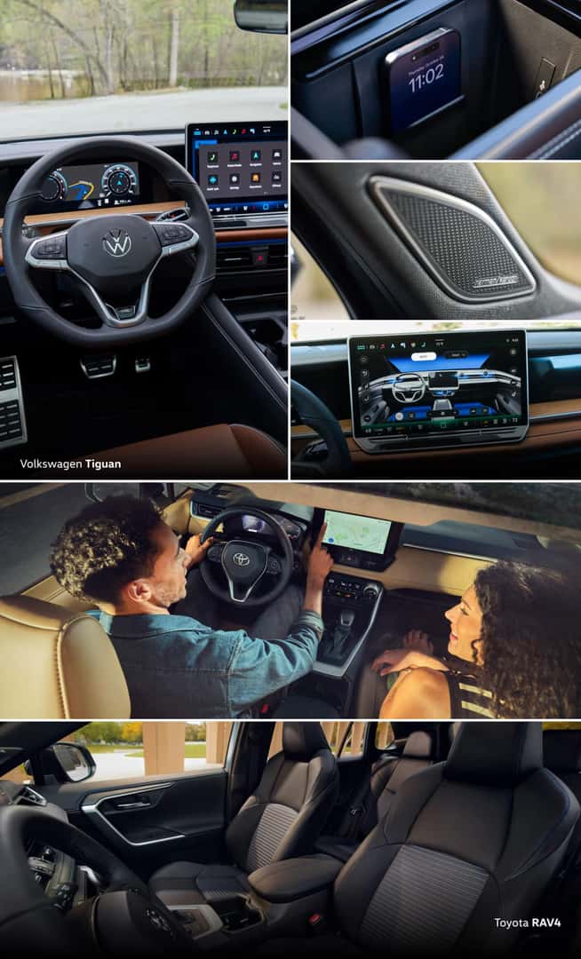 Volkswagen Tiguan vs. Toyota RAV4: Tech Features